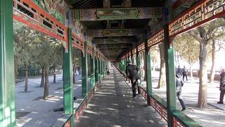 池のほとりの長すぎる廊下