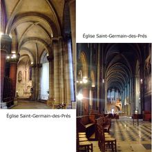 左：周歩廊　　右：側廊