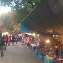 たくさんの屋台がありますね