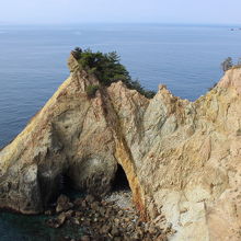 黄金崎展望台から見た「馬ロック」