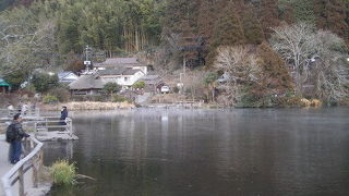 景勝地「金鱗湖（きんりんこ）」周辺を散策しました。
