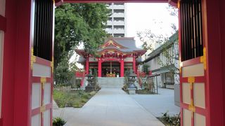 新宿の天神様・・七福神勢ぞろい、富士塚も・・