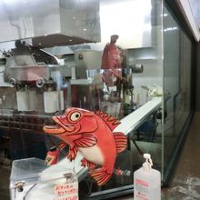 この赤い魚が「きちじ君」。