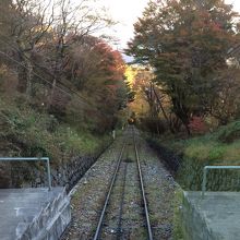 線路脇は紅葉が始まっています。