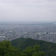 山頂駅展望台から望む岐阜市街。