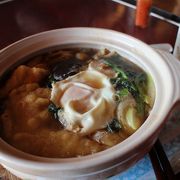 鍋割山で鍋焼きうどん