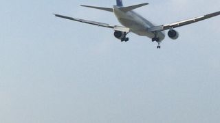 飛行機が間近に