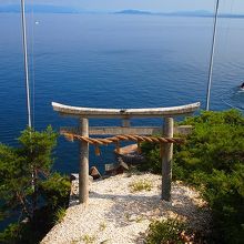 かわら投げが出来る、竜神拝所