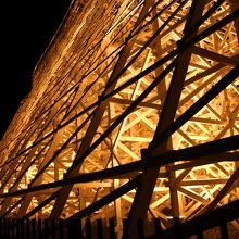 コースターの木組みは前衛芸術の様