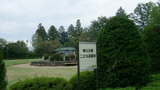 高山城の跡地を整備した公園