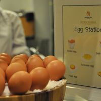 朝食バイキングのタマゴコーナーです。出来立てを食べられます。