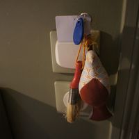 鍵。青いチップがキーになっていて入り口でかざします