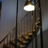 階段です。螺旋階段でおしゃれです。