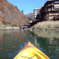 鬼怒川から見る柏屋