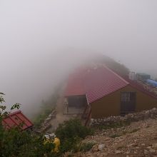 小屋からテント場までは徒歩1分ほど