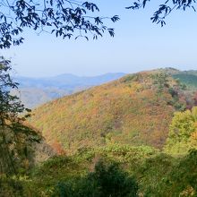 山頂付近からの景色。坂道の疲れも一掃されました。