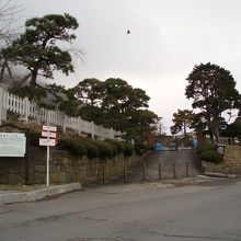 ここが芝生広部への入り口です