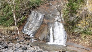 9月11日の水害で人道橋が流れてしまった．それでも見学可能