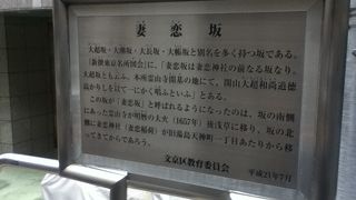 妻恋神社前の坂