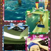 夜景見ながらプール