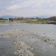 渡月橋の中央からパシャリ！