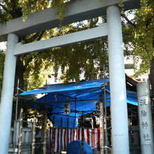 酉の市の準備中でした。