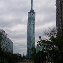 近くの福岡タワー（夜のライトアップもきれいです）