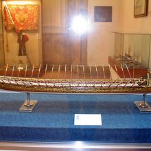18世紀の式典用ガレー船模型