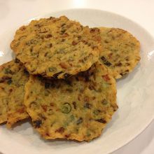 かきのチヂミ。お店の人のお勧めでした