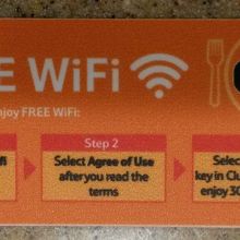 FreeWifi利用手順のステッカー