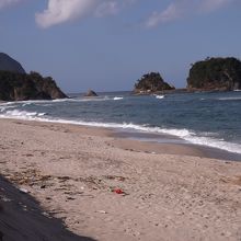 丹後松島を砂浜から撮影