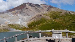 鏡面のように映し出す旭岳の絶景