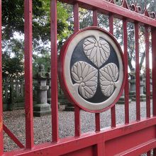門扉には徳川将軍家の家紋