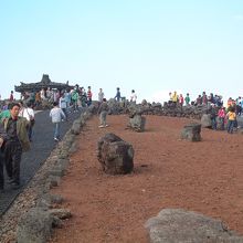 サングムブリ噴火口で撮影