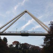 遊歩道（橋の下から）見たはねたき橋