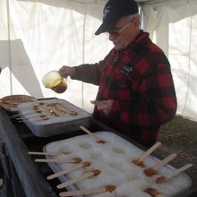 デザートのメープルタフィ