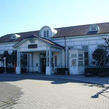 展示館になっている萩駅舎