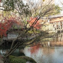 蔦魚閣（えんぎょかく）と紅葉と御橋廊下