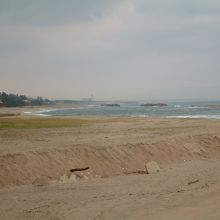 海岸遊歩道で撮影