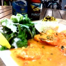 ブルーウォーターシュリンプのガーリックシュリンプです