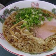 尾道駅前にあるラーメン店のあっさりラーメン