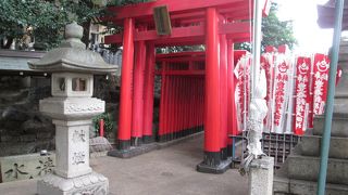 豊春稲荷社・・・紅く輝いていました