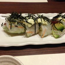 生春巻きもうまかった