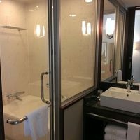 バスタブも大きいしレインシャワーがあるのが素敵