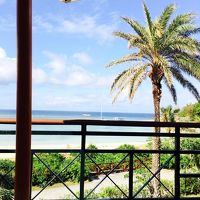 朝食会場のテラスから