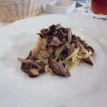 きのこのスパゲッティーは風味も豊かです
