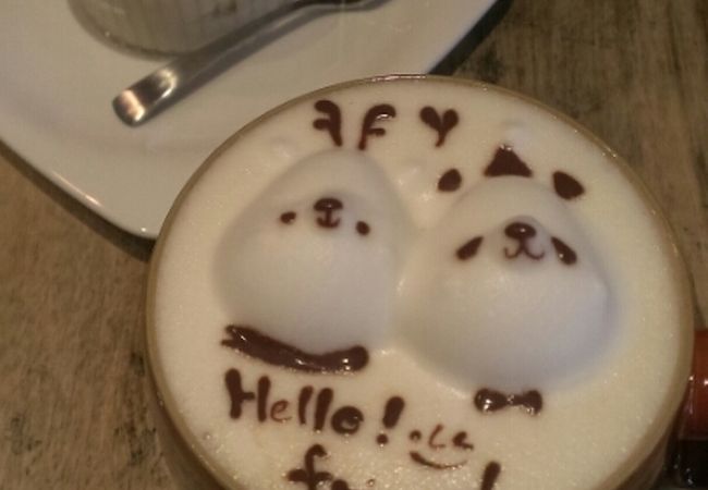 3Dのラテアートが可愛い