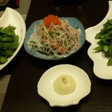 枝豆＆蟹子サラダ（とびっこだけどね…）