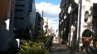 渋谷川の上にある賑わっている通り