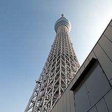 真下から見た東京スカイツリー